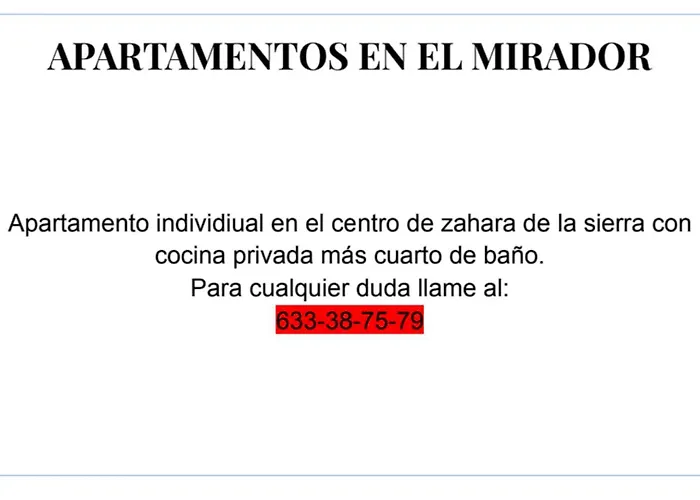 Apartamentos Mirador En La Plaza De Zahara